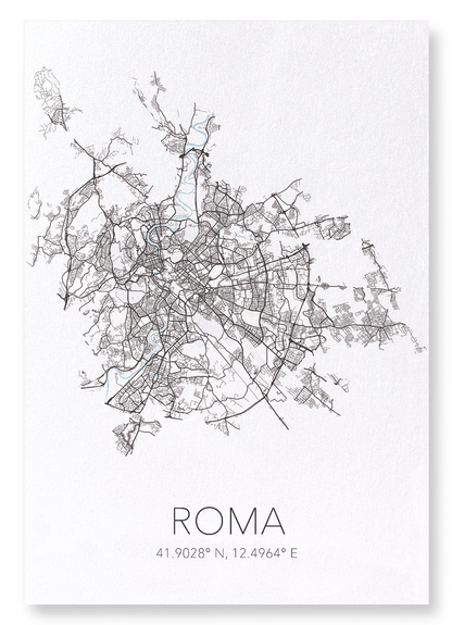 ROME CUTOUT: Map Cutout Art Print