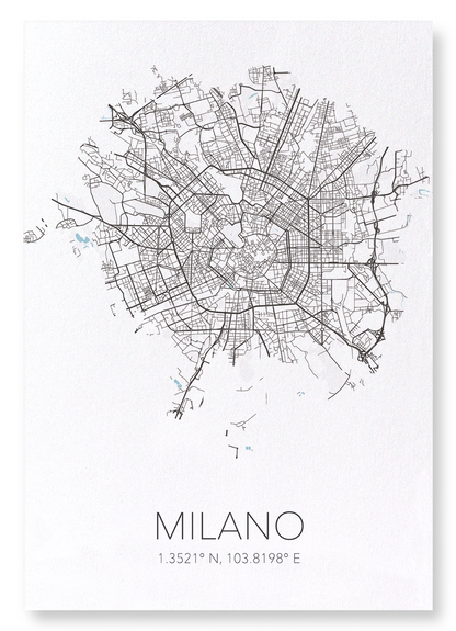 MILAN CUTOUT: Map Cutout Art Print