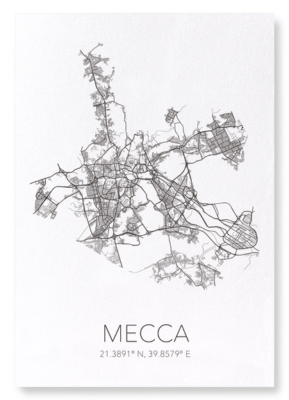 MECCA CUTOUT: Map Cutout Art Print