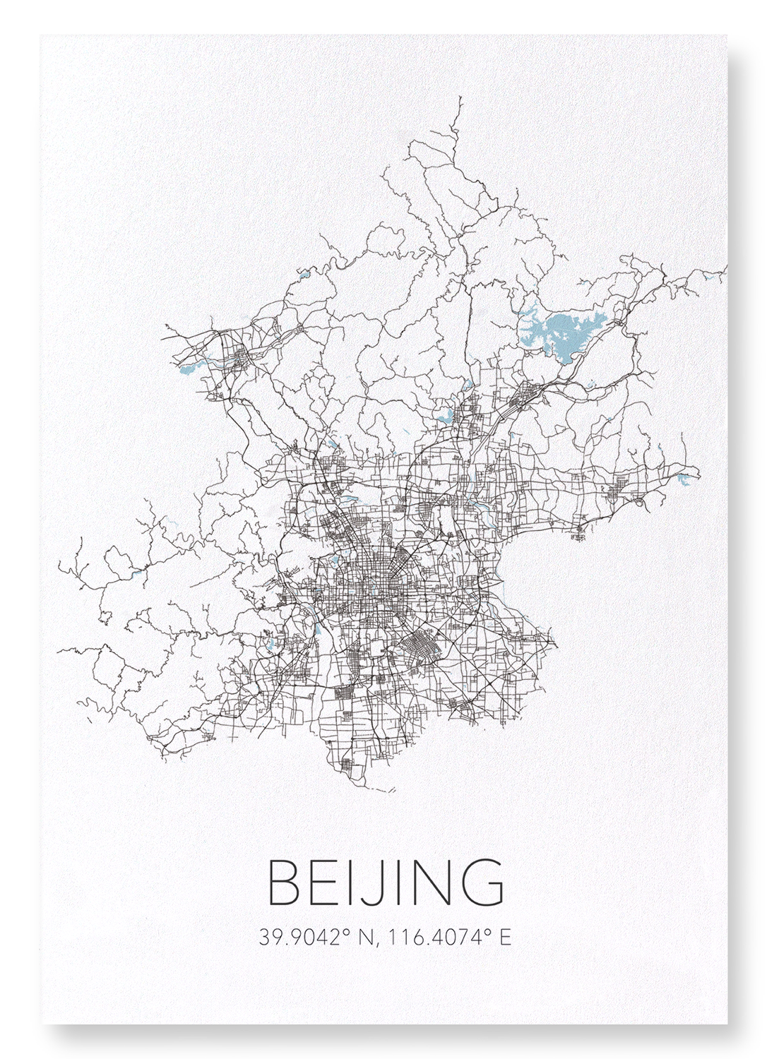 BEIJING CUTOUT: Map Cutout Art Print