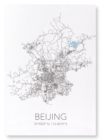 BEIJING CUTOUT: Map Cutout Art Print