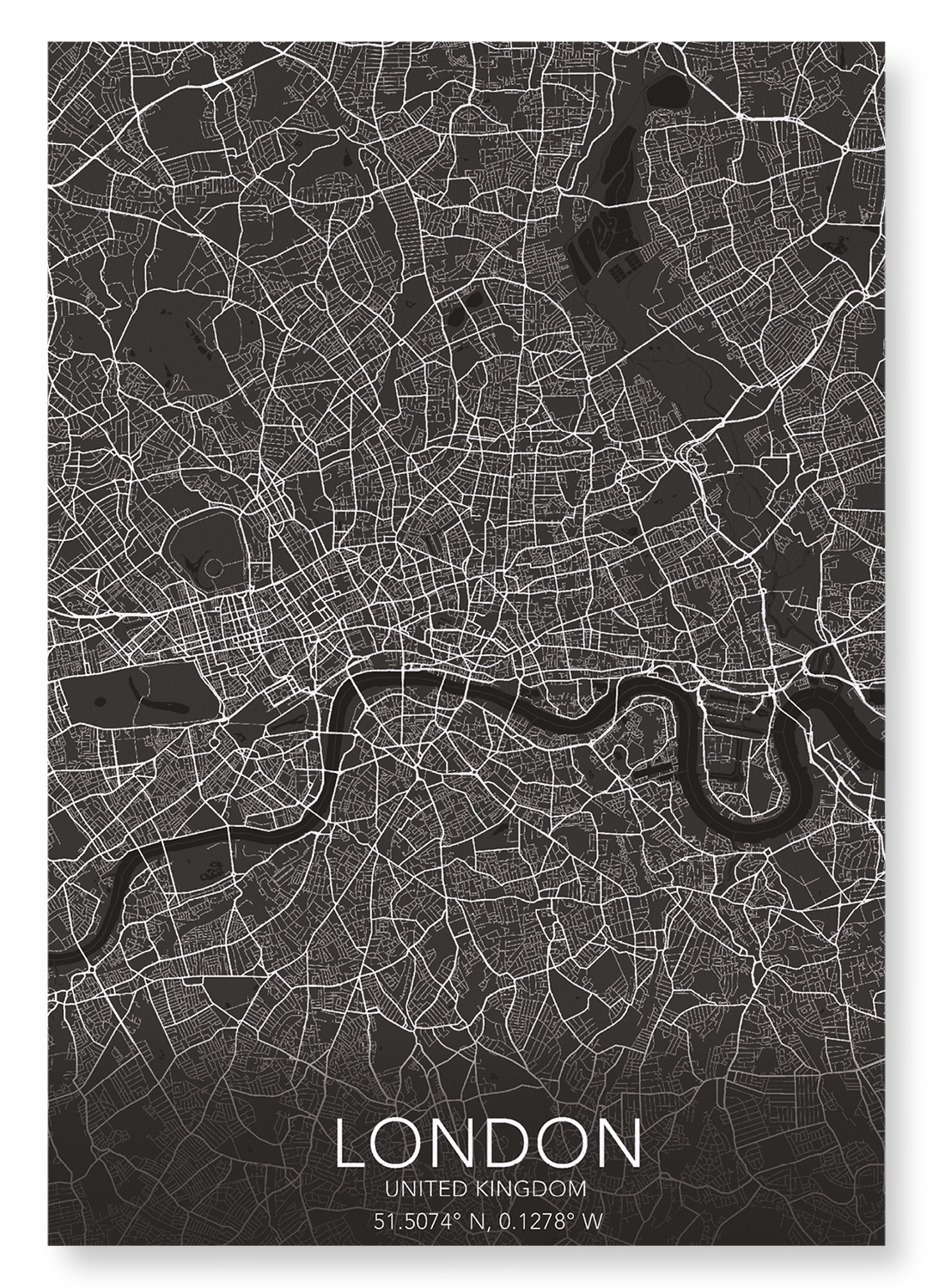 LONDON FULL MAP: Map Full Art Print