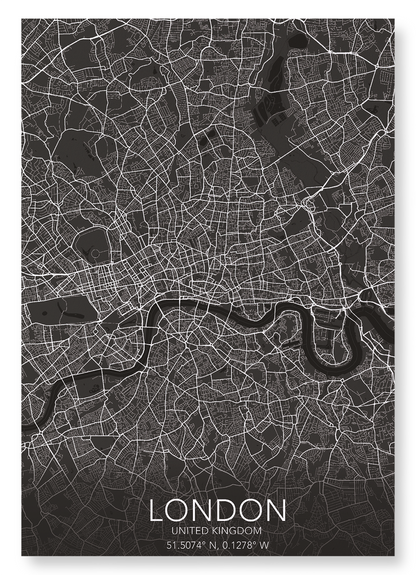 LONDON FULL MAP: Map Full Art Print
