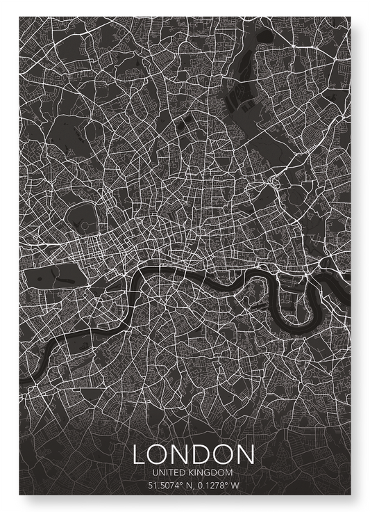 LONDON FULL MAP: Map Full Art Print