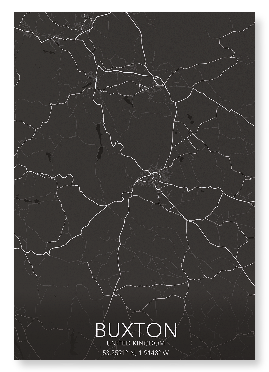 BUXTON FULL MAP: Map Full Art Print