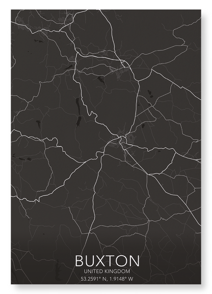 BUXTON FULL MAP: Map Full Art Print