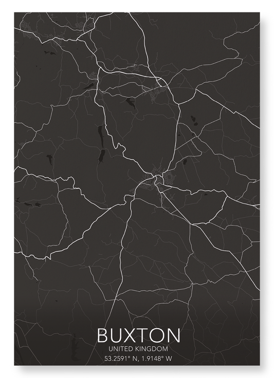 BUXTON FULL MAP: Map Full Art Print