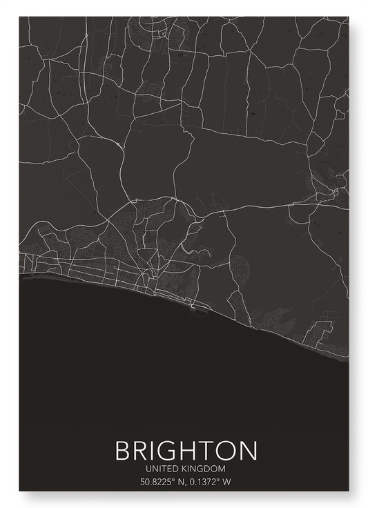 BRIGHTON FULL MAP: Map Full Art Print
