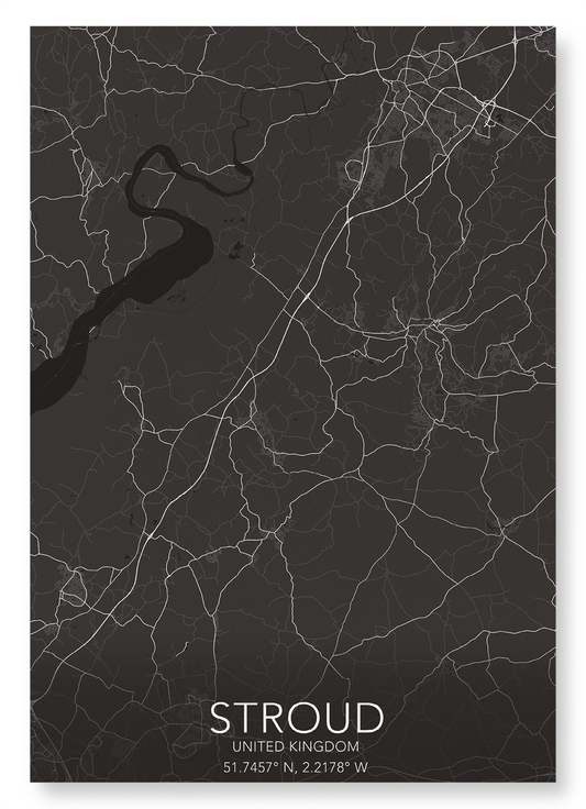 STROUD  FULL MAP: Map Full Art Print