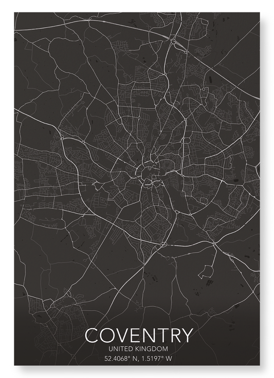 COVENTRY FULL MAP: Map Full Art Print