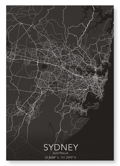 SYDNEY FULL MAP: Map Full Art Print