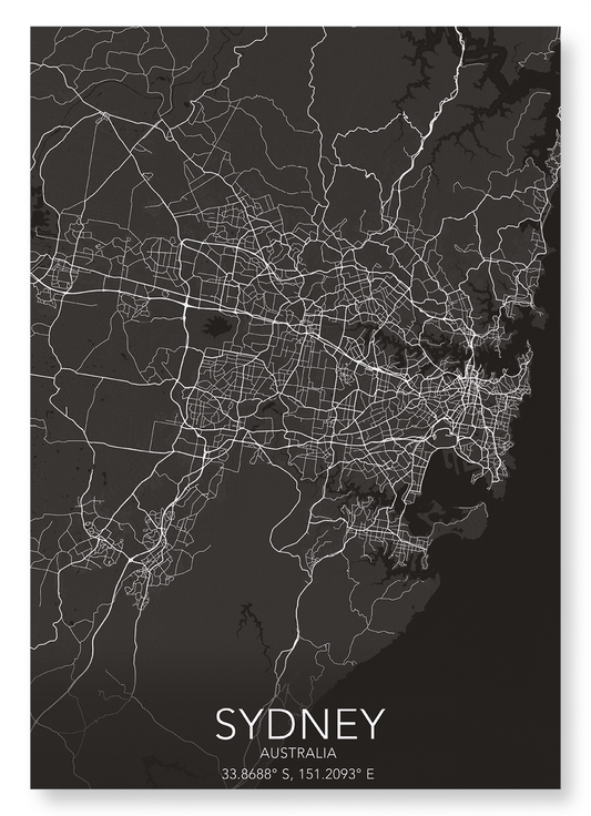 SYDNEY FULL MAP: Map Full Art Print
