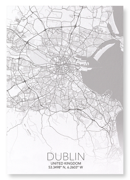 DUBLIN FULL MAP: Map Full Art Print