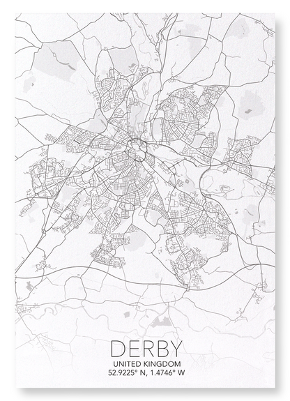 DERBY FULL MAP: Map Full Art Print