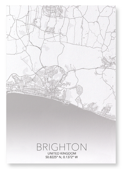 BRIGHTON FULL MAP: Map Full Art Print