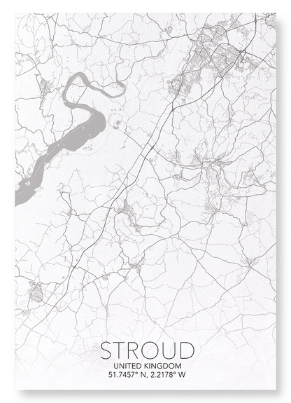 STROUD  FULL MAP: Map Full Art Print