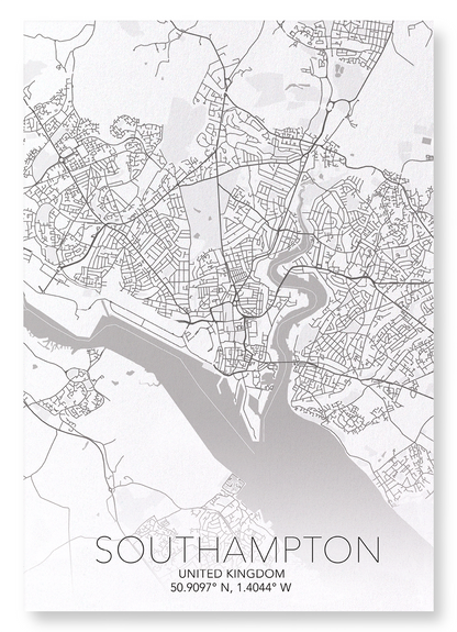 SOUTHAMPTON FULL MAP: Map Full Art Print