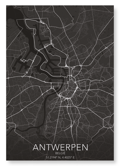 ANTWERP FULL: Map Full Art Print