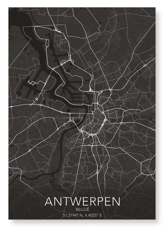 ANTWERP FULL: Map Full Art Print