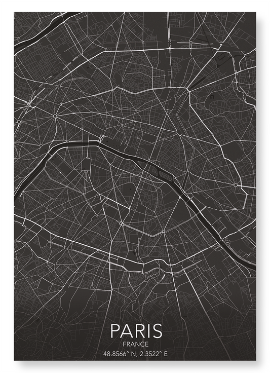 PARIS FULL: Map Full Art Print