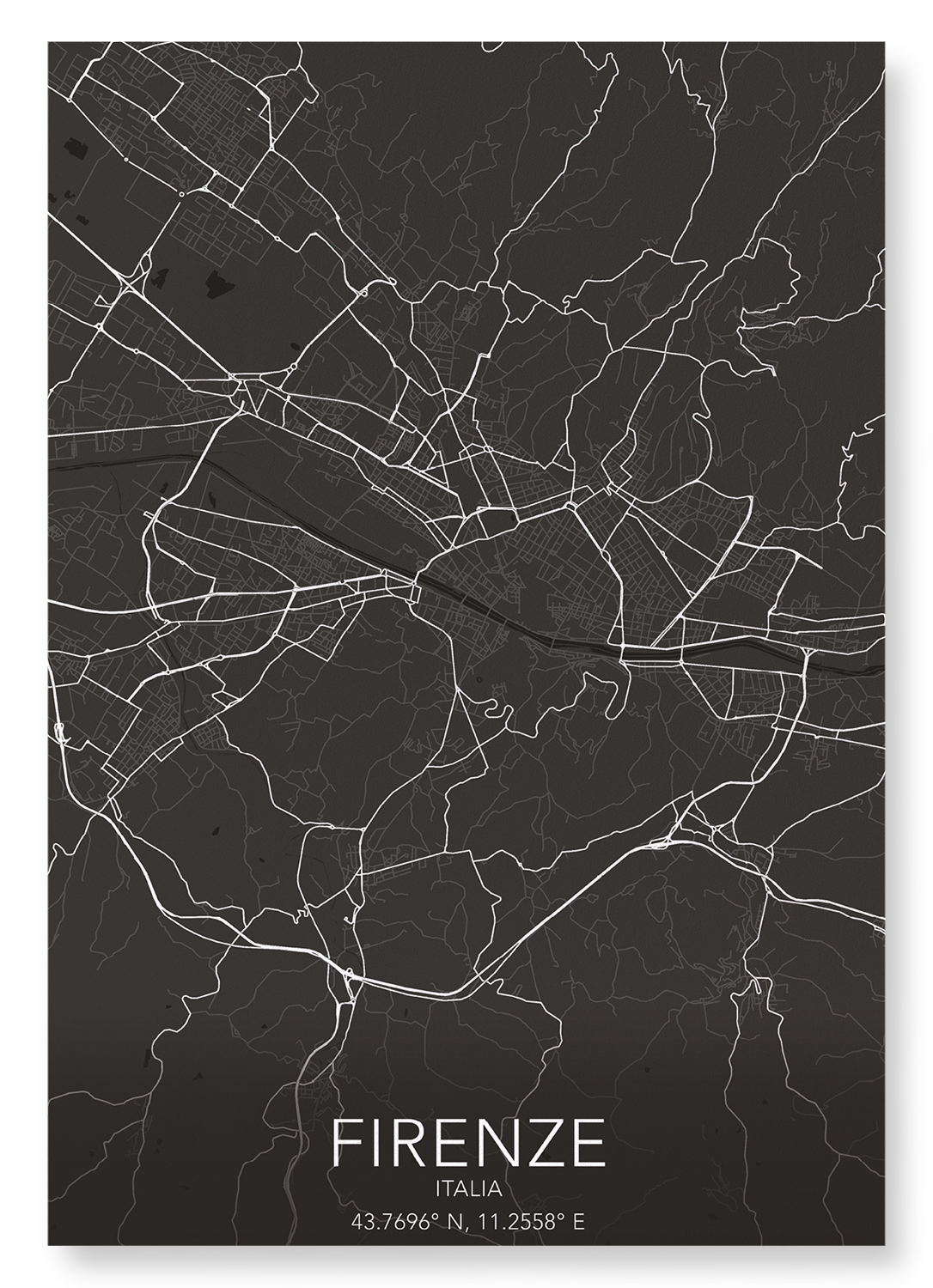 FLORENCE FULL: Map Full Art Print