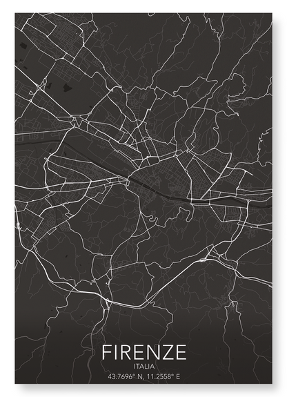 FLORENCE FULL: Map Full Art Print