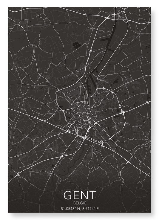 GHENT FULL: Map Full Art Print