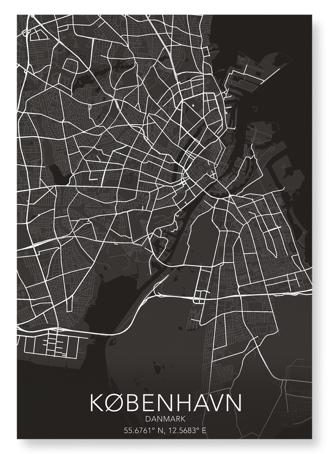 COPENHAGEN FULL: Map Full Art Print