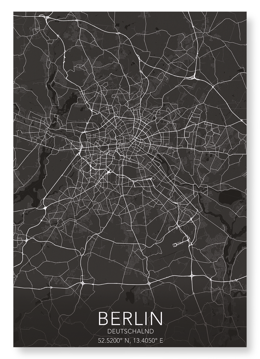 BERLIN FULL: Map Full Art Print