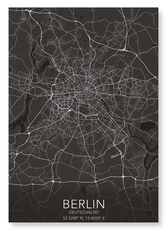 BERLIN FULL: Map Full Art Print