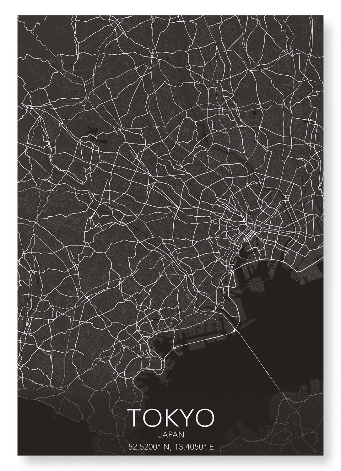 TOKYO FULL: Map Full Art Print