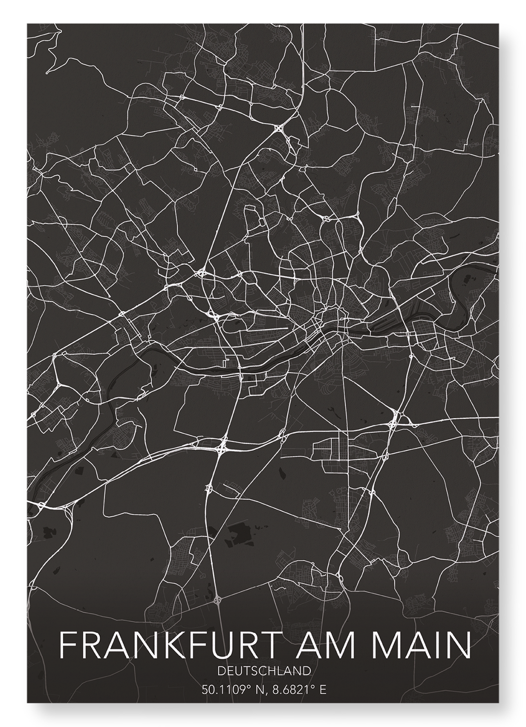 FRANKFURT FULL: Map Full Art Print