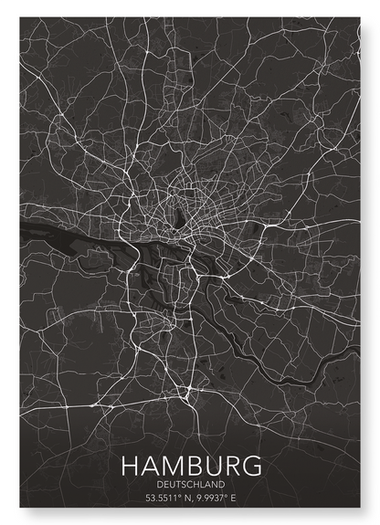 HAMBURG FULL: Map Full Art Print