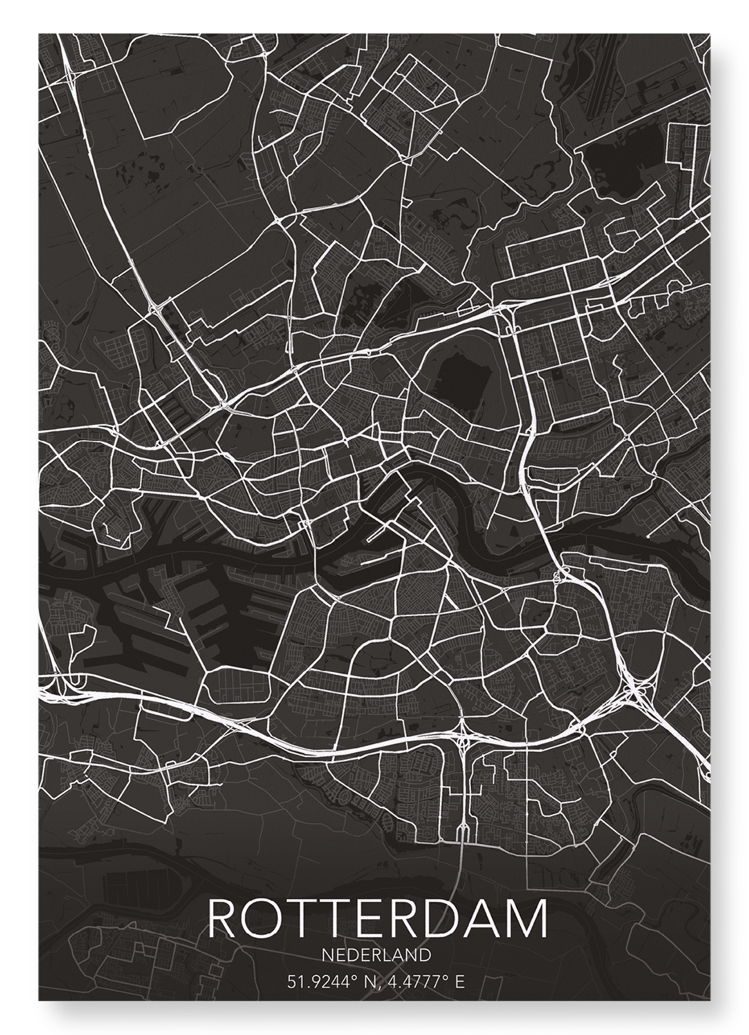 ROTTERDAM FULL: Map Full Art Print