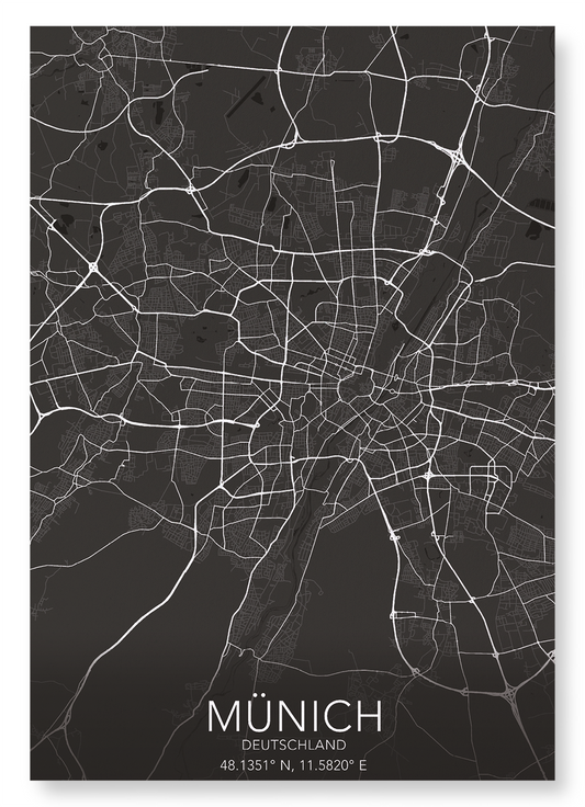 MUNICH FULL: Map Full Art Print