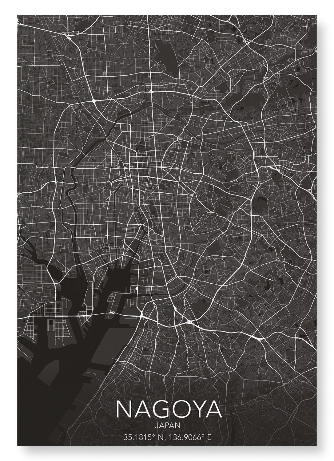 NAGOYA FULL: Map Full Art Print