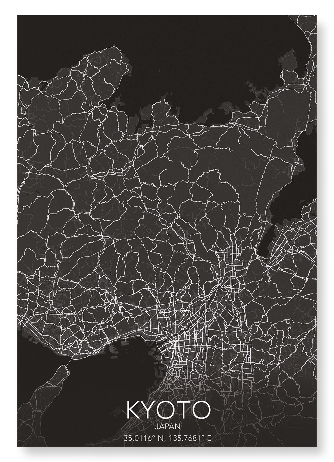 KYOTO FULL: Map Full Art Print