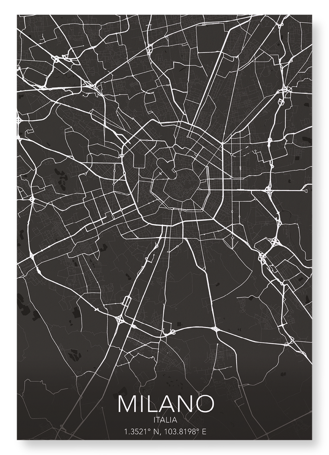 MILAN FULL: Map Full Art Print