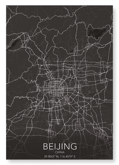 BEIJING FULL: Map Full Art Print