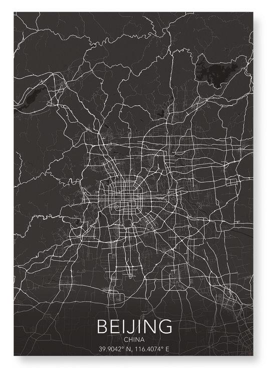 BEIJING FULL: Map Full Art Print