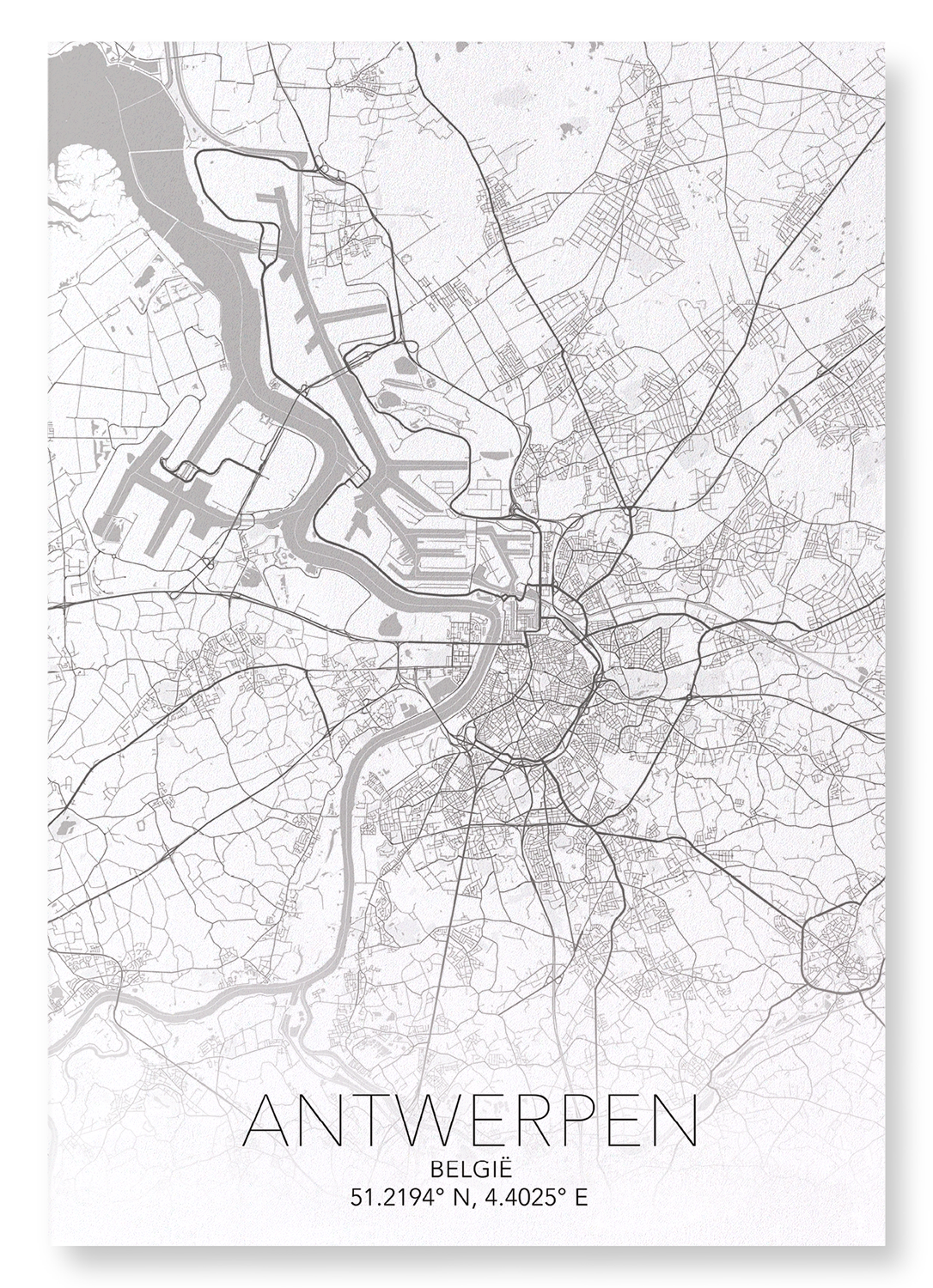 ANTWERP FULL: Map Full Art Print