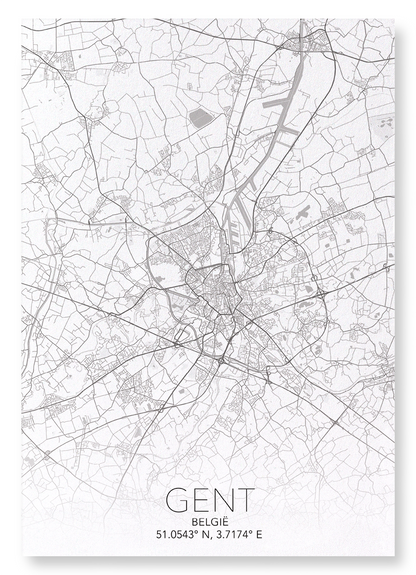 GHENT FULL: Map Full Art Print
