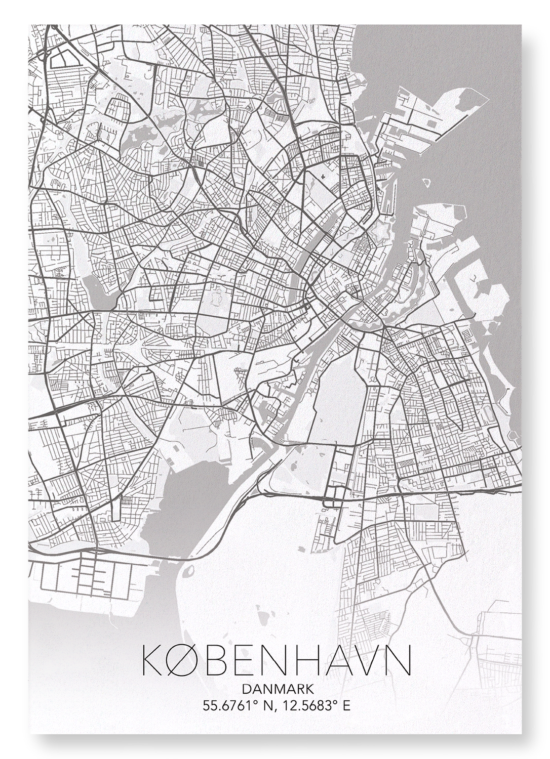 COPENHAGEN FULL: Map Full Art Print