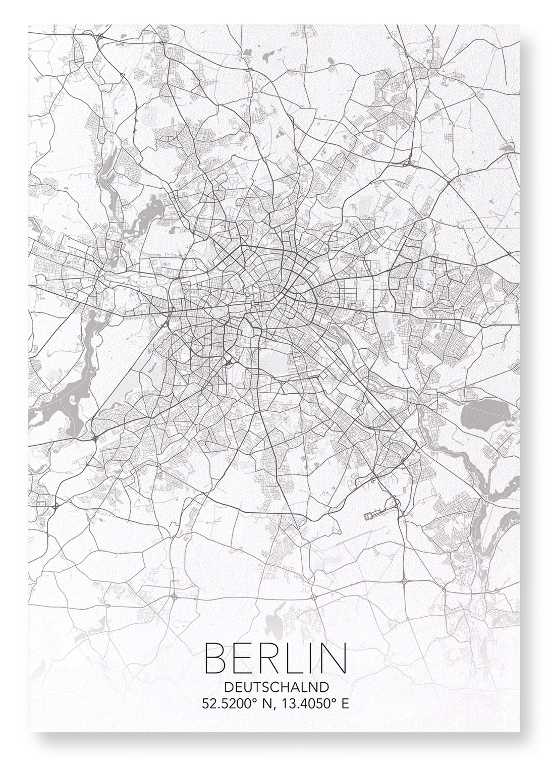 BERLIN FULL: Map Full Art Print