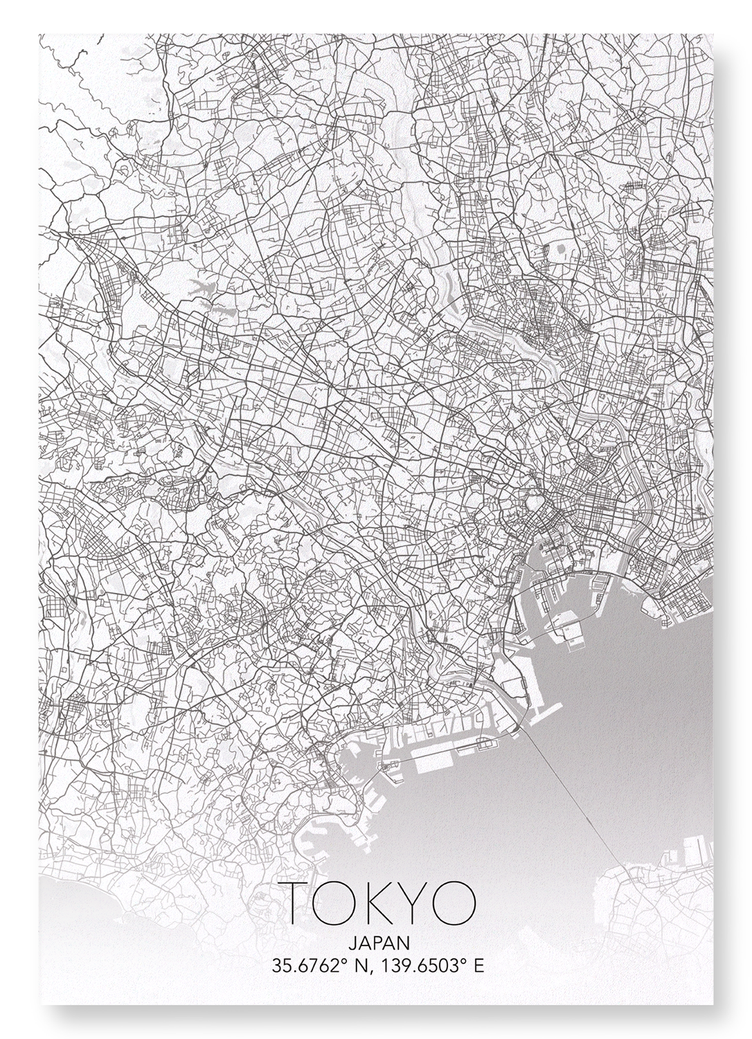 TOKYO FULL: Map Full Art Print