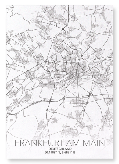 FRANKFURT FULL: Map Full Art Print