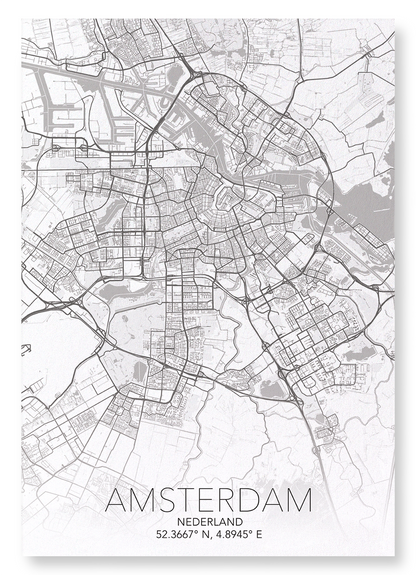 AMSTERDAM FULL: Map Full Art Print