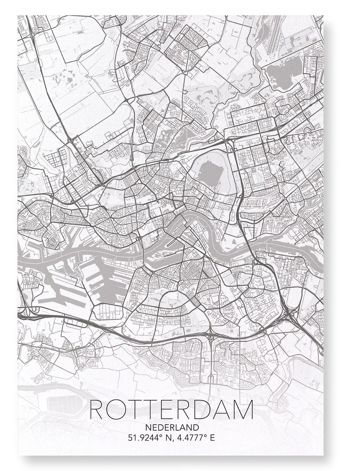 ROTTERDAM FULL: Map Full Art Print