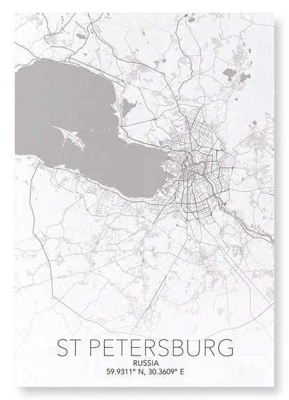 ST PETERSBURG FULL: Map Full Art Print