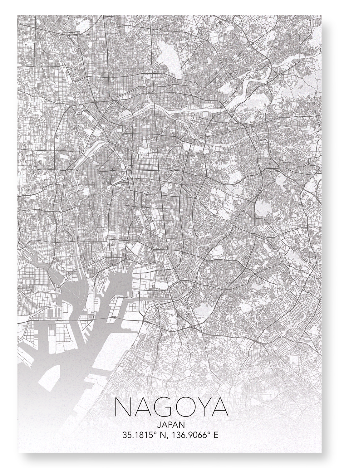 NAGOYA FULL: Map Full Art Print